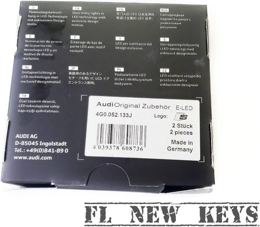 Audi 4G0052133J Einstiegsleuchten LED Projektor S-Logo Raute Einstiegsbeleuchtung Projektion, rot/we