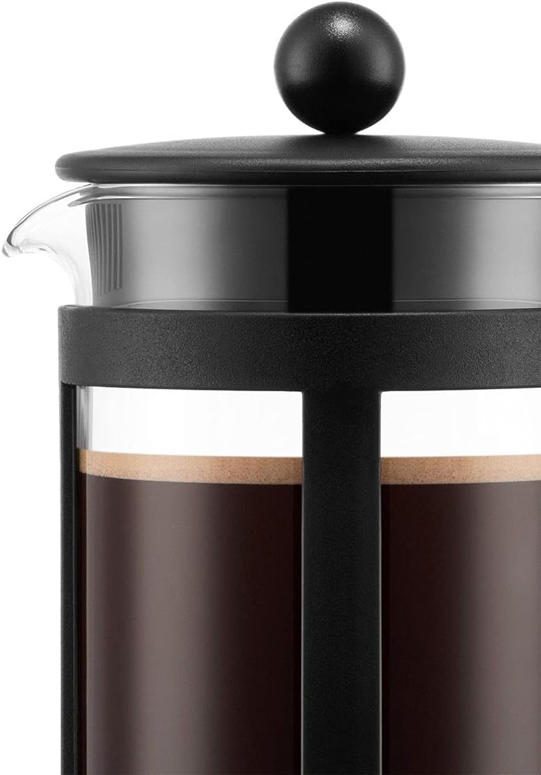 Bodum 1784-01 KENYA Kaffeebereiter (French Pressesystem, Spülmaschinengeeignet), schwarz, 0,5 L, 4 C