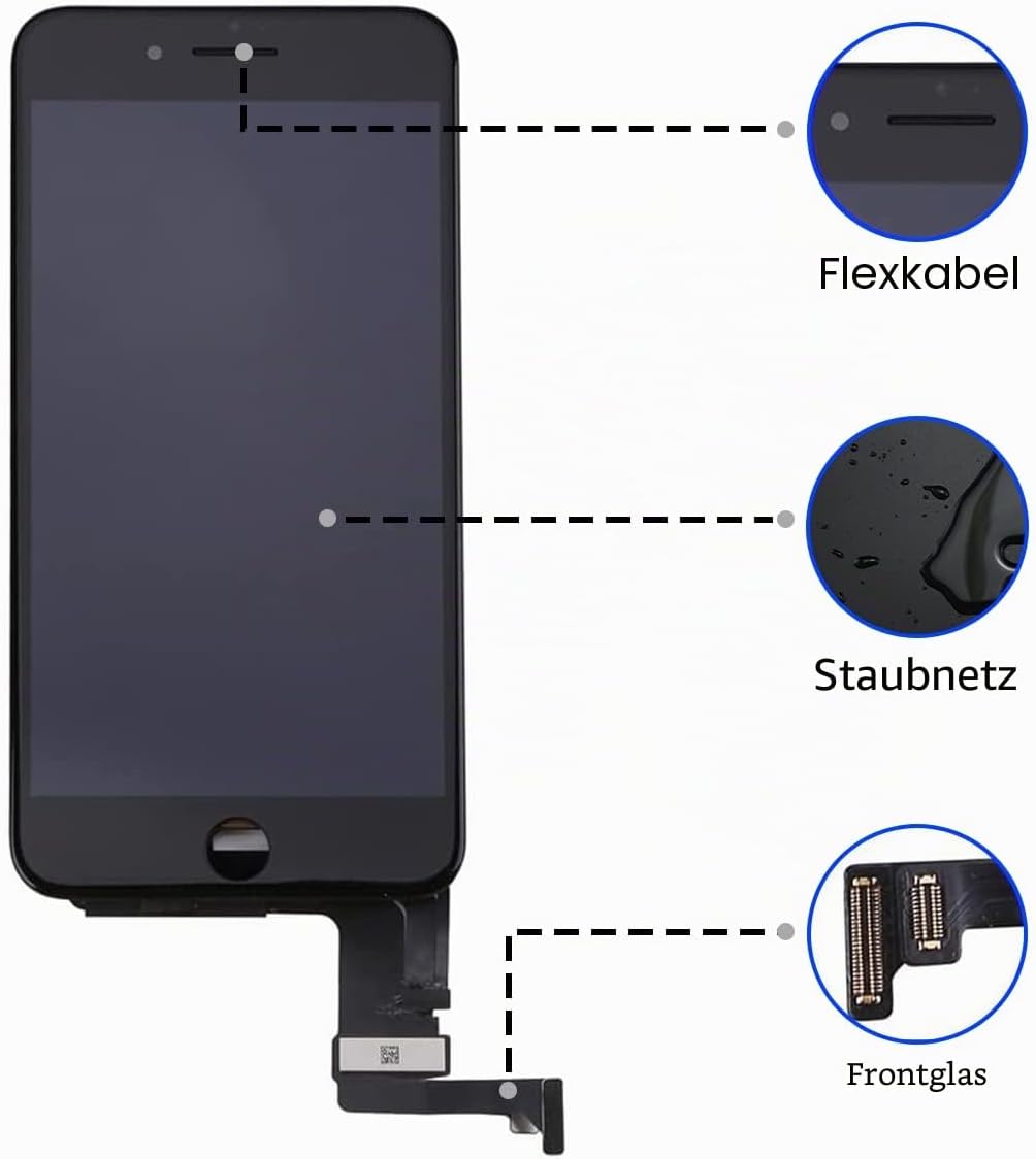 GOLDWANGWANG Display für iPhone 7 LCD Touch Screen Digitizer Ersatz Bildschirm mit komplett kostenlo