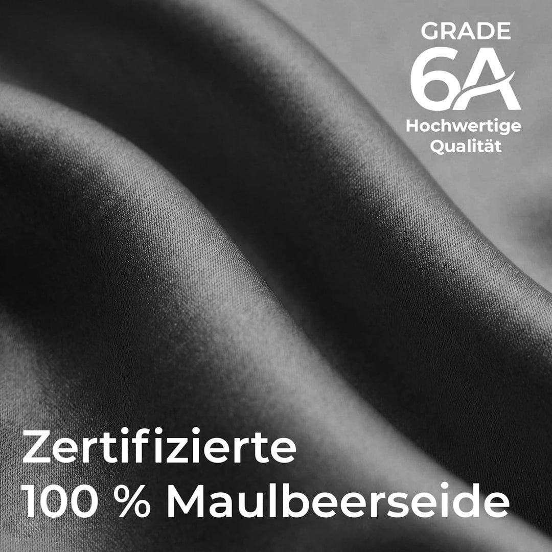 Seidenmütze – Schlafmütze aus 100% Maulbeerseide, atmungsaktive und anpassbare Schlafmützen, rutschf