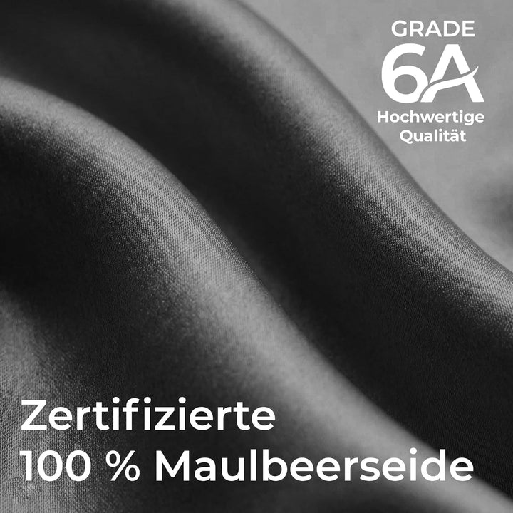 Seidenmütze – Schlafmütze aus 100% Maulbeerseide, atmungsaktive und anpassbare Schlafmützen, rutschf