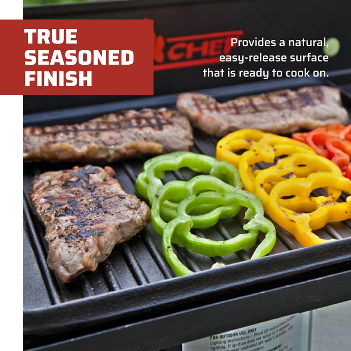 Camp Chef Wendbare Grillplatte aus bereits eingebranntem Gusseisen, Kochfläche 35,6 cm x 40,6 cm