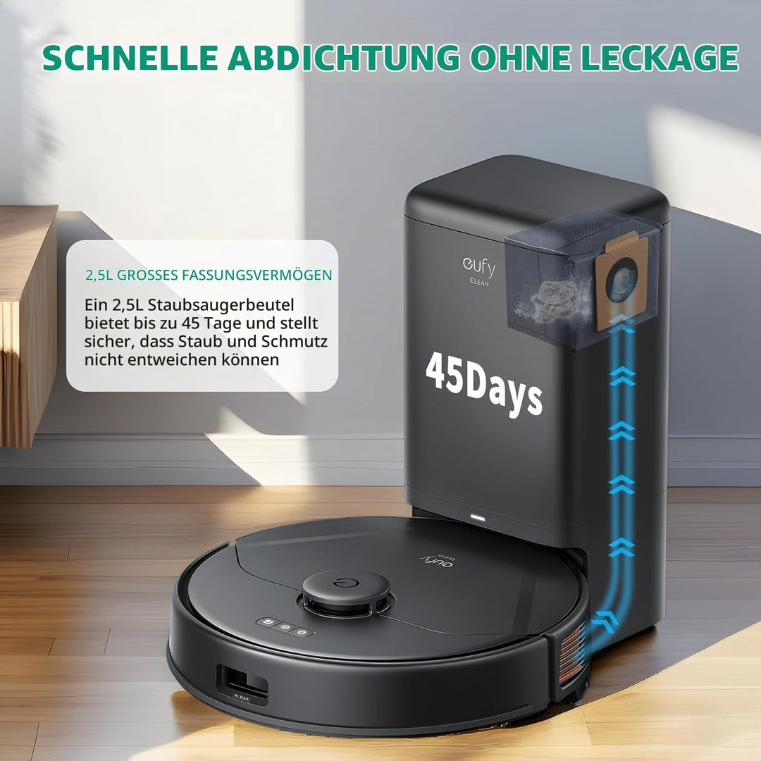 12 Stück Staubbeutel für Eufy X8 Pro/ X10 Pro Omni Saugroboter Zubehör, Ersatzbeutel Staubsaugerbeut
