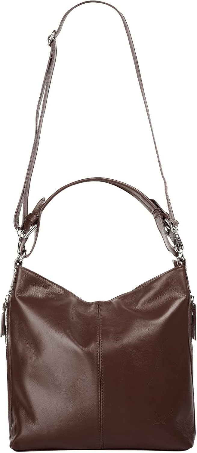 Samantha Look Handtasche Echt Leder Damen | Made in Italy, elegante Schultertasche, Umhängetasche au
