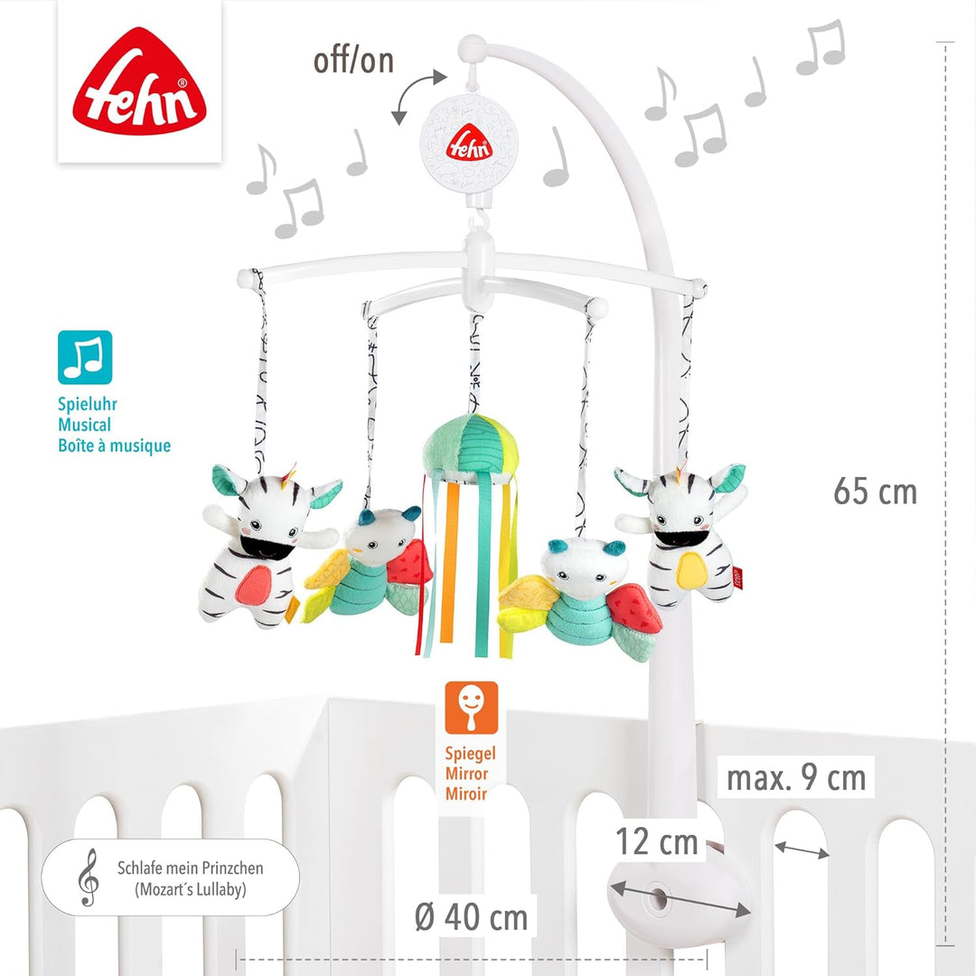 Fehn Musik-Mobile DoBabyDoo – Musikmobile mit Spieluhr Melodie „Mozarts Wiegenlied“ und Figuren – Ei