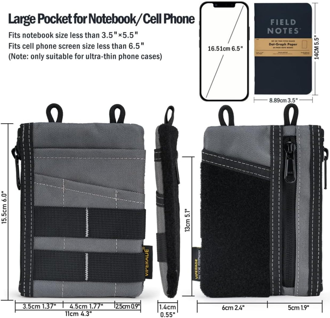 VIPERADE VE16 EDC Pouch Klein EDC Organizer Werkzeugtasche mit 7 Taschen,EDC Organizer Tasche für He