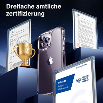 UniqueMe 5-in-1-Set für iPhone 14 Pro Max Hülle, [Nie Vergilbung] Handyhülle für iPhone 14 Pro Max C