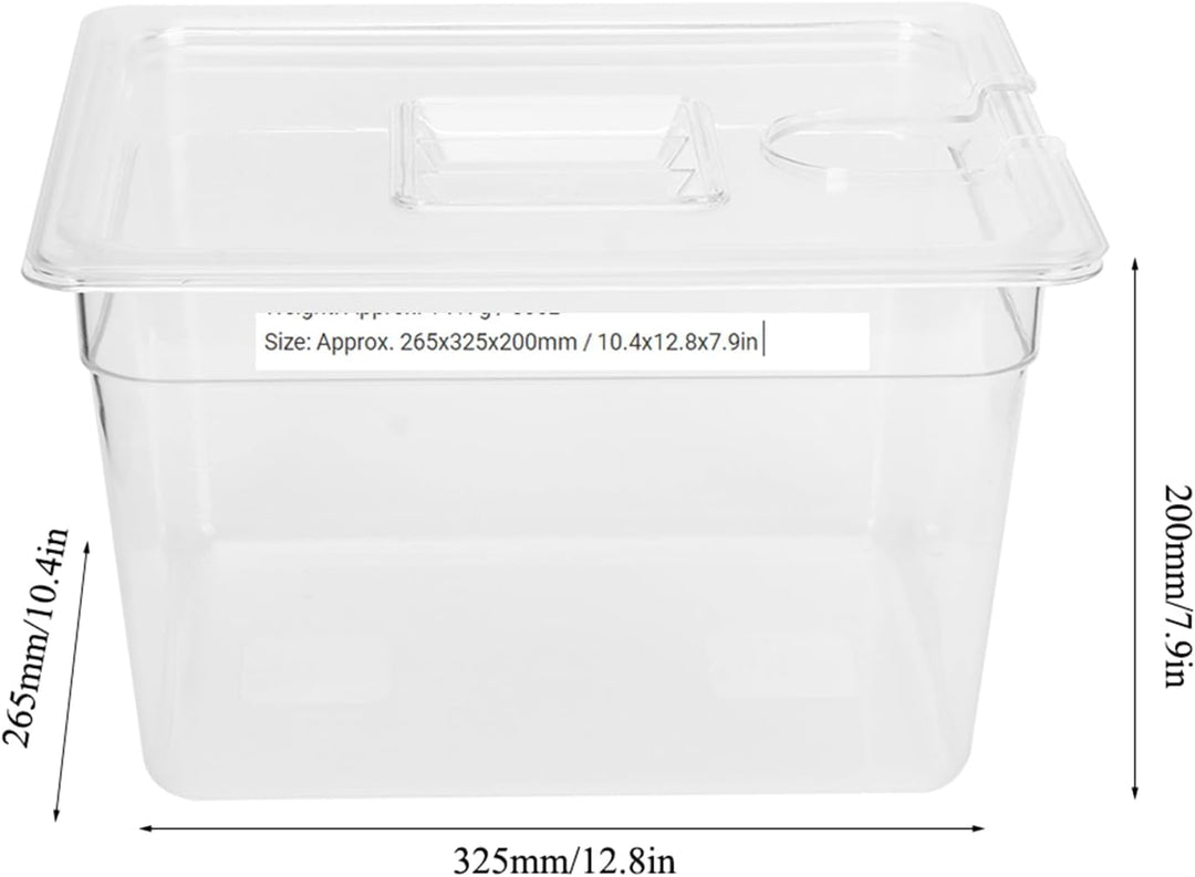 Uxsiya 11-Liter-Sous-Vide-Behälter aus Transparentem Kunststoff - Faltbar, Touch-Steuerung, für das