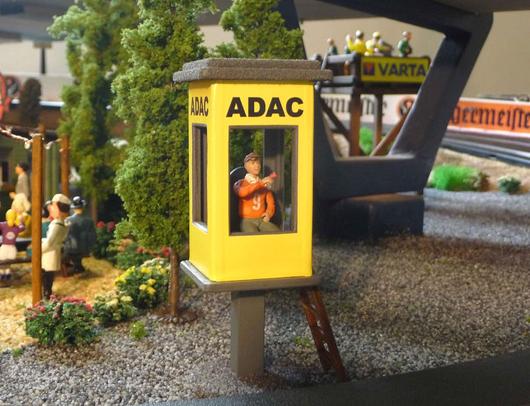 Slotcar Dekoration ADAC KONTROLL-Turm STRECKENPOSTEN-Stand für Carrera DIGITAL