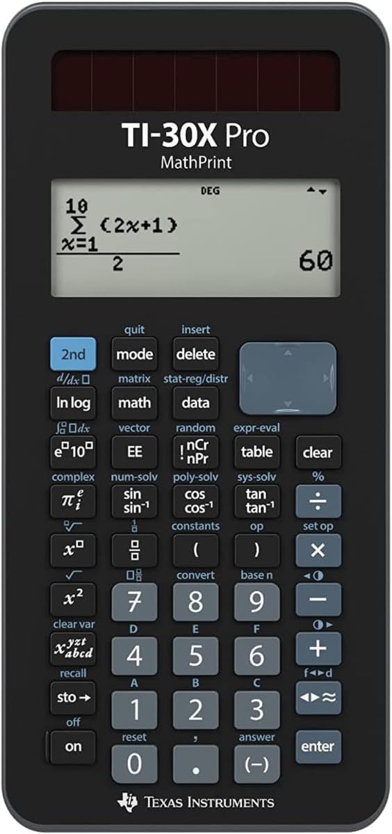 CALCUSO Sparpaket: TI-30X Pro MathPrint technisch-wissenschaftlicher Taschenrechner + WYNGS Schutzta