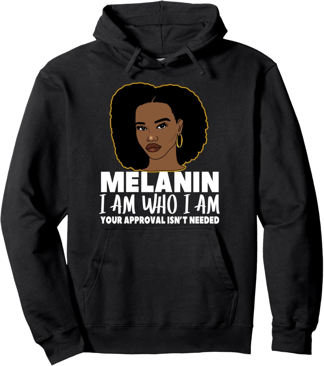 Oheneba: Melanin Afro Queen Black Girl Magic Pride Pullover Hoodie
