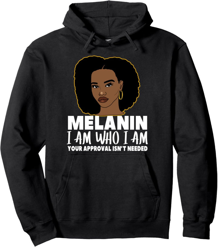 Oheneba: Melanin Afro Queen Black Girl Magic Pride Pullover Hoodie