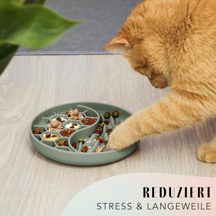 ne&no® Anti Schling Napf für Hunde und Katzen I Slow Feeder I Leckmatte Hund mit grossem Saugnapf I