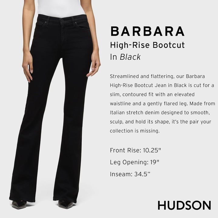 Hudson Damen Barbara Bootcut Hoher Taille Jeans 24W / 34L Schwarz, 24W / 34L Schwarz