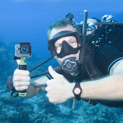 WOLFANG Schwimmer Handgriff Action Cam Unterwasser Handgriff, Floating Hand Grip Einbeinstativ Tauch