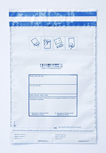 50 Briefumschläge-Sicherheit Manipulationssicher. Tür Dokumente und-Werte. Briefumschläge Einweg mit