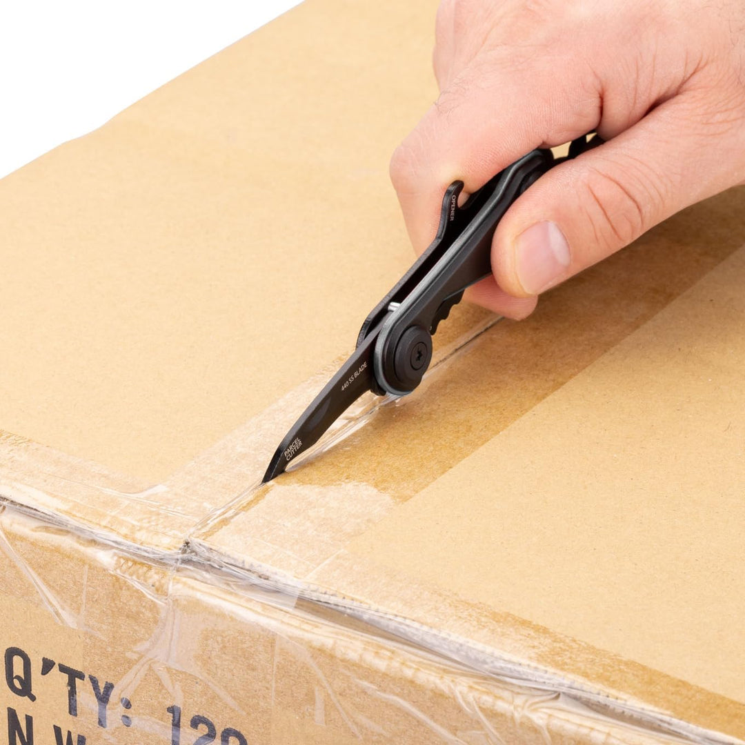 Schlüsselanhänger Mini-Werkzeug 9 Funktionen – PARCEL CUT &amp; CART – Einkaufswagenlöser, Paketmesser,