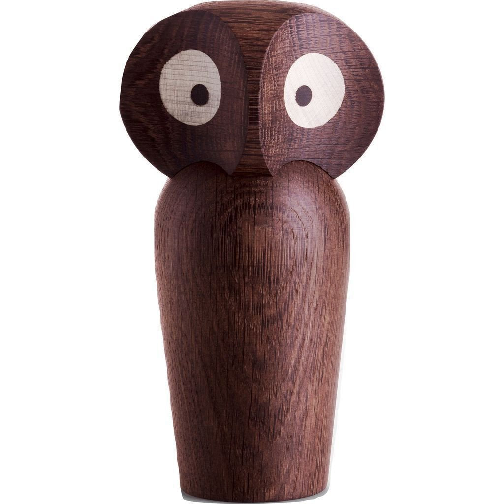 ArchitectMade Paul Anker Hansen Owl Large Räuchereiche H: 17 cm, B: 9 cm Dunkle Eiche, H: 17 cm, B: