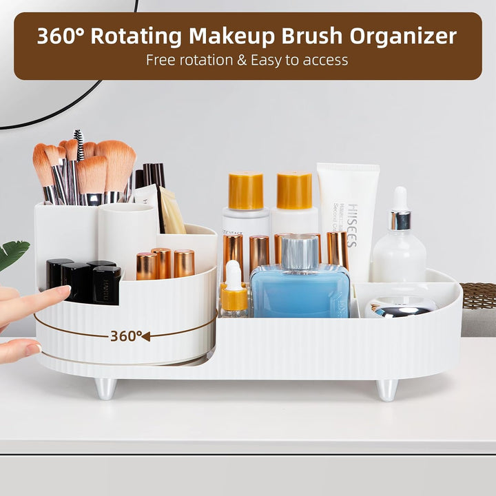 Cinnani Make Up Kosmetik Organizer, 360°Drehbarer Beauty Organizer, Multifunktionale Kosmetikaufbewa