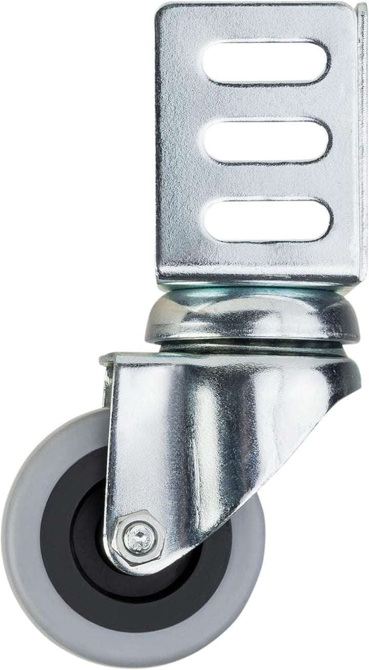 Dörner + Helmer Lenkrollen mit Winkelblech, 4er-Set, 50mm x 22mm, 120kg Tragkraft, 52mm x 37mm Winke