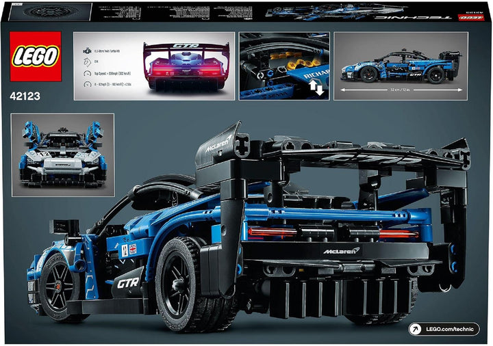 LEGO 42123 Technic McLaren Senna GTR, Modellbausatz, Spielzeugauto, Rennauto, Rennwagen-Bauset, Mode