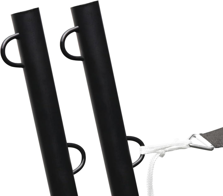 IDMarket - 2 Befestigungsstangen für Sonnensegel, Höhe 220 cm, Pfosten und Sockel aus Stahl