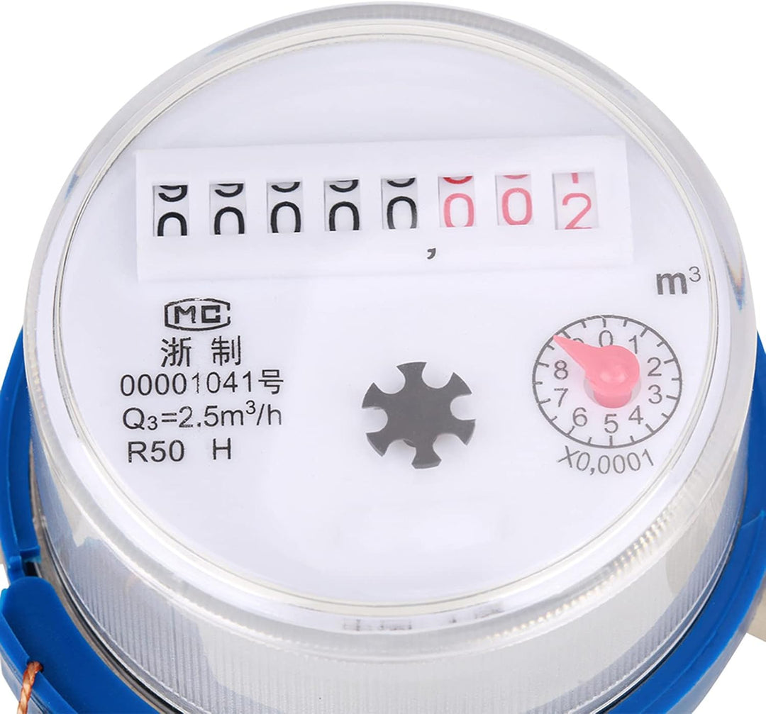 15mm 1/2 "Wasserzähler Kunststoff Kaltwasserzähler Einzigen Wasserdurchfluss Trocknungstisch Messwer