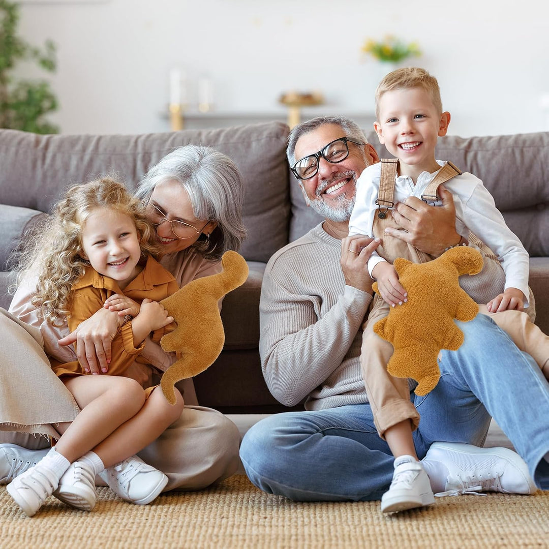 tiopeia 2 Stück Dino-Nugget-Kissen,Dino Chicken Nugget Plüschtier, Chicken Nugget Kissen Stofftier,D
