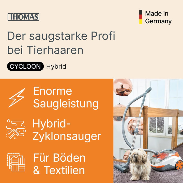 THOMAS CYCLOON HYBRID PET &amp; Friends, beutelloser Bodenstaubsauger, 1700 Watt