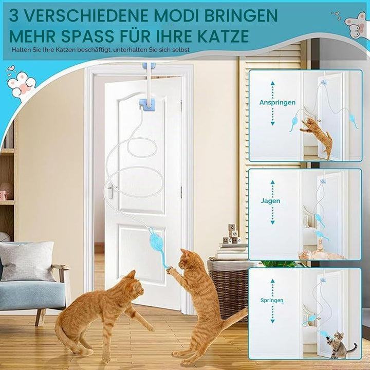 Aohcae Elektrisches Katzenspielzeug, Selbstbeschäftigung Katzenspielzeug Hängende Türrahmen Cat Toy,