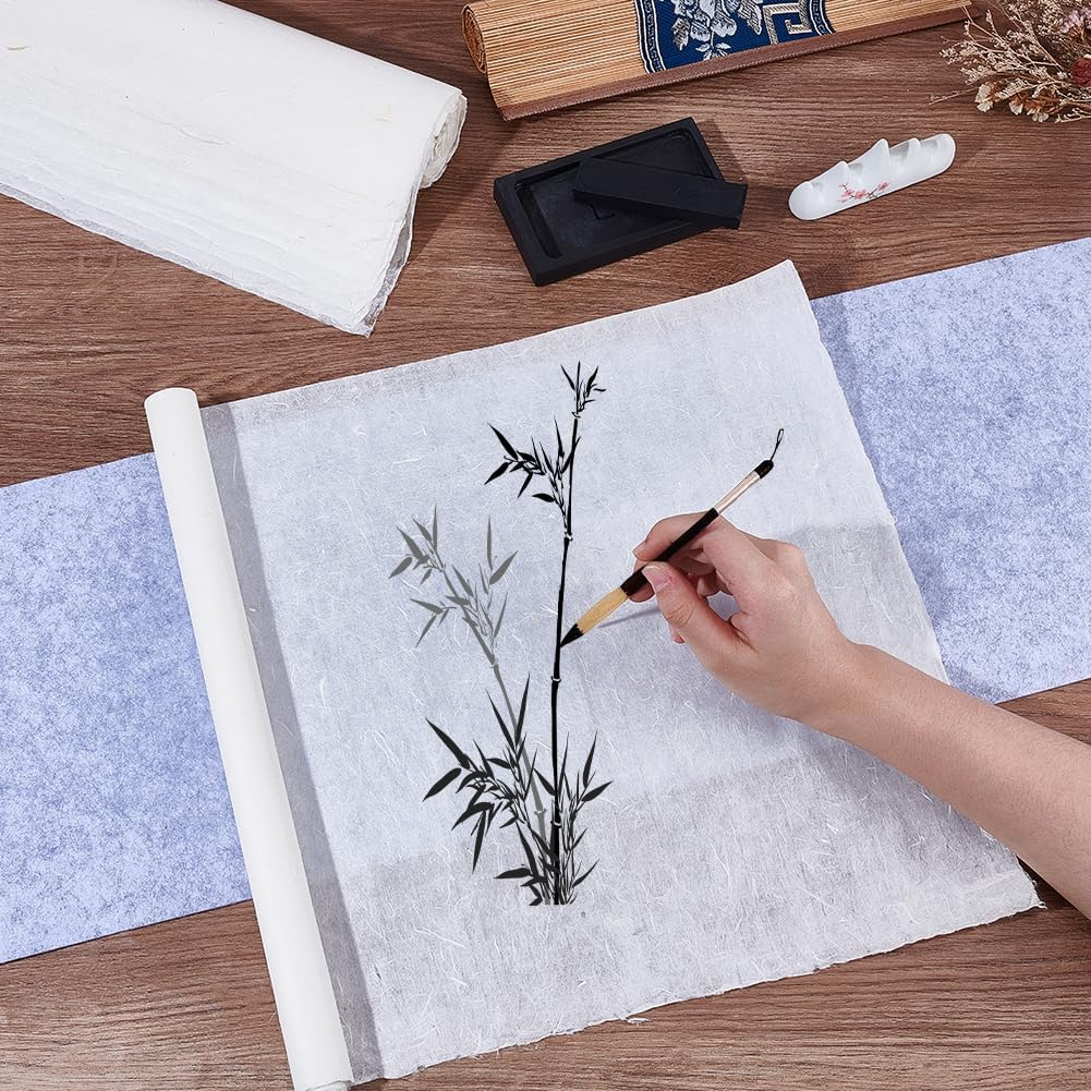 NBEADS 10 Stück Maulbeerpapier, 144x38cm Kalligraphie Papier Natürliches Decoupage Seidenpapier Natu