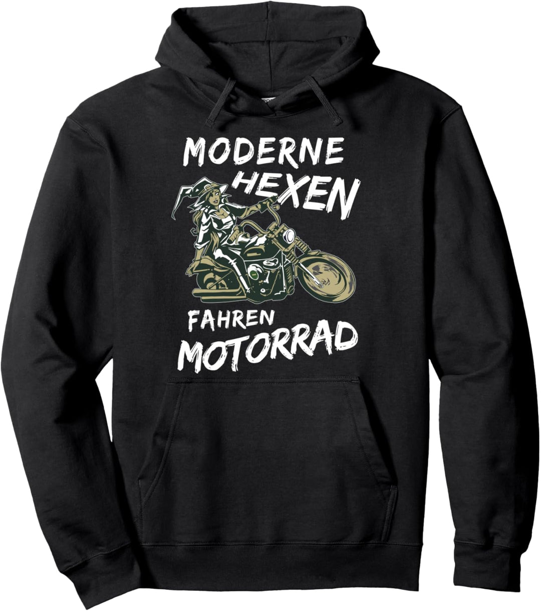 Motorrad Fahrerin Hexe Bike Zubehör Bikerin Frauen Motorrad Pullover Hoodie