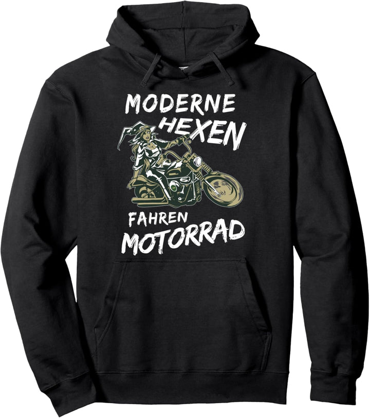 Motorrad Fahrerin Hexe Bike Zubehör Bikerin Frauen Motorrad Pullover Hoodie