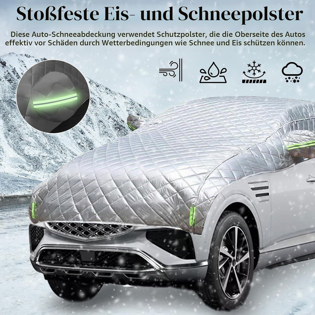 Autoabdeckung, 520x240cm Halbgaragenabdeckung Hagelschutz Auto Hageldecke für Autos Frontscheibenabd