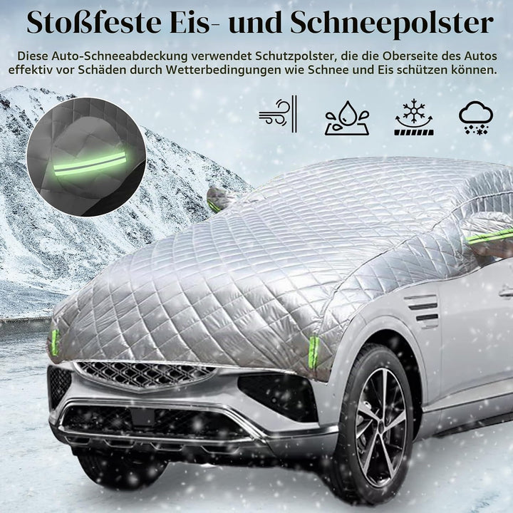 Autoabdeckung, 520x240cm Halbgaragenabdeckung Hagelschutz Auto Hageldecke für Autos Frontscheibenabd