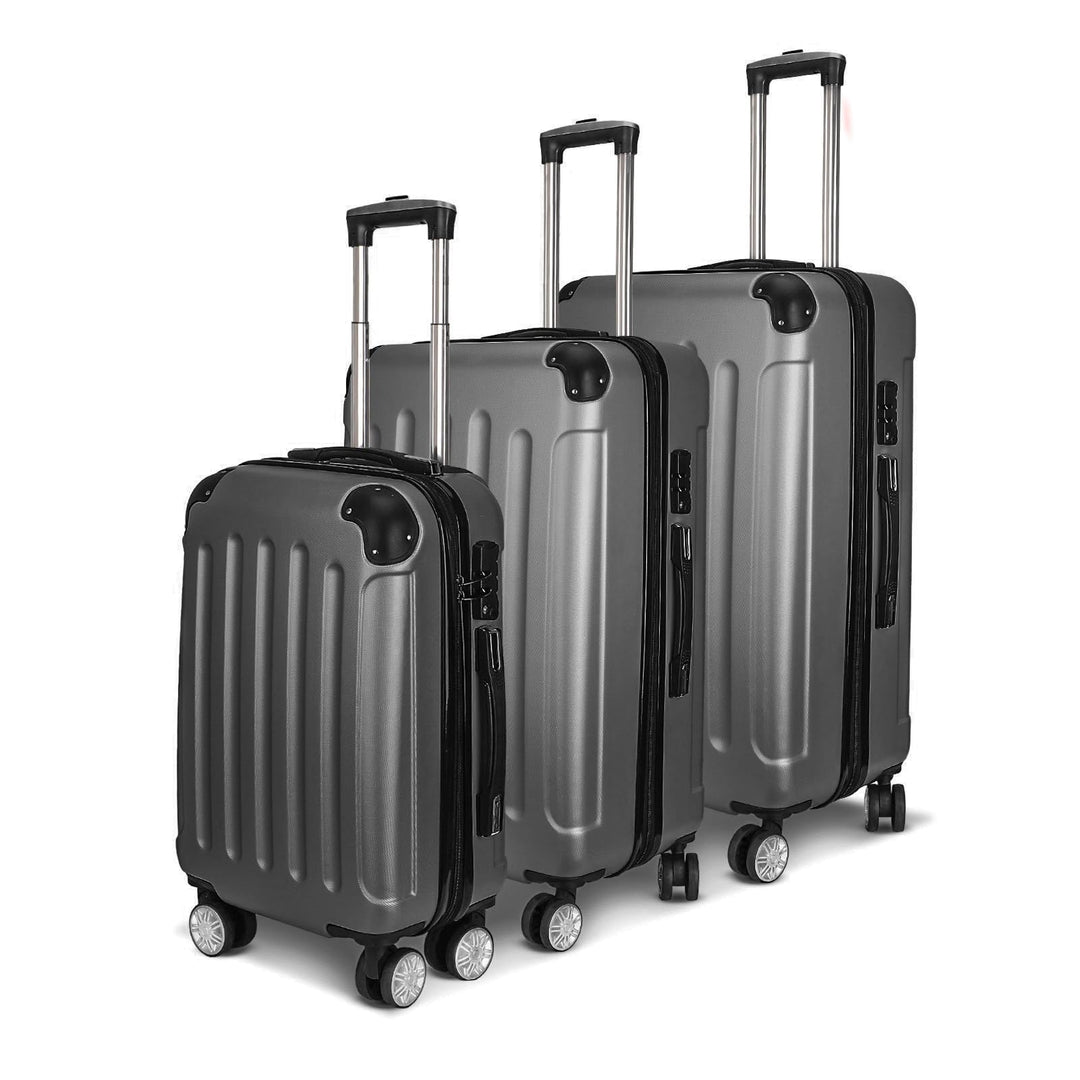 Ravas Kofferset 3 Teilig Hartschale, Koffer & Trolleys Set mit Eckenschutz, Reisekoffer mit Rollen S