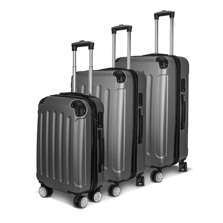 Ravas Kofferset 3 Teilig Hartschale, Koffer & Trolleys Set mit Eckenschutz, Reisekoffer mit Rollen S