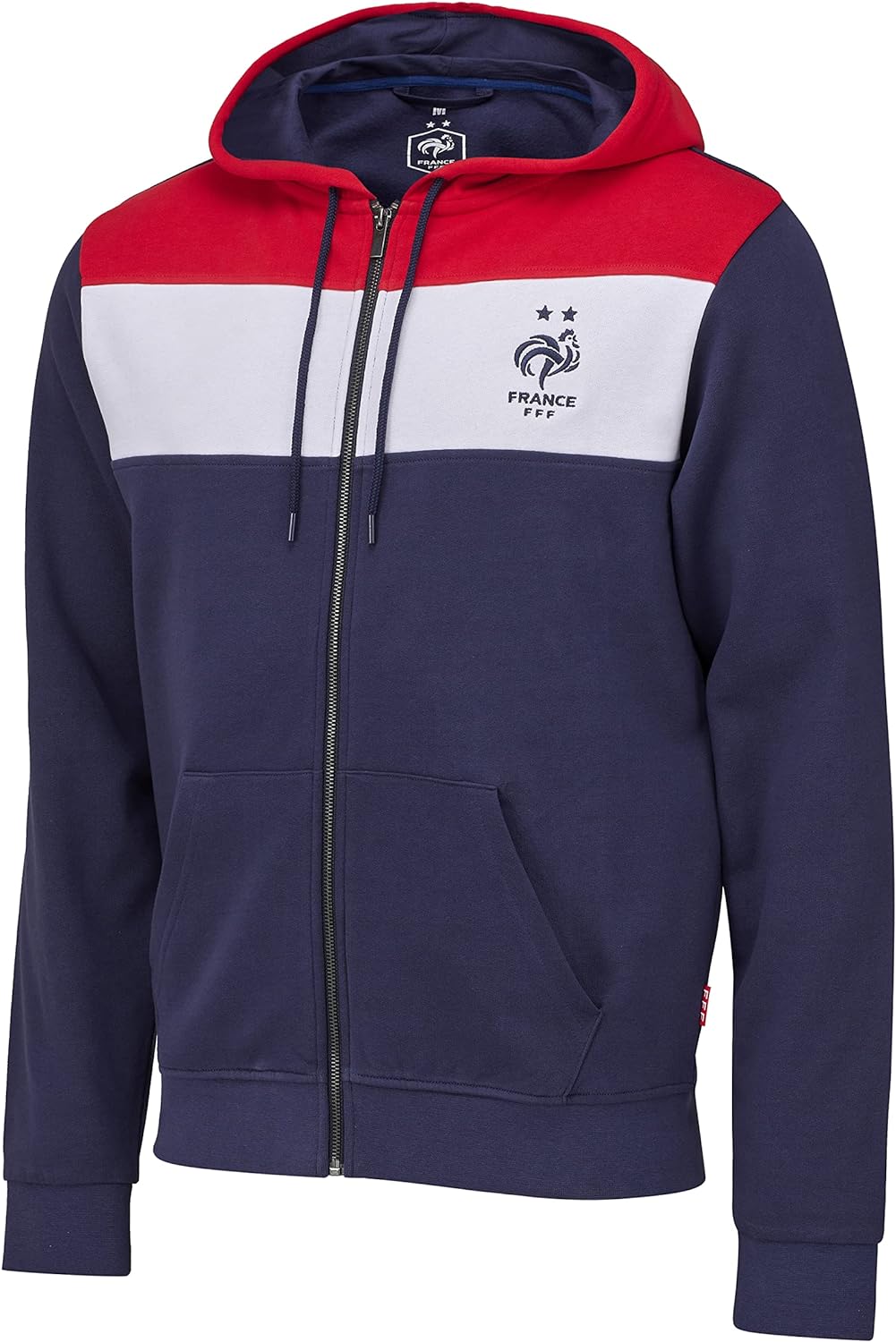 Equipe de FRANCE de football Kapuzenpullover, FFF, mit Reissverschluss, offizielle Kollektion S Blau