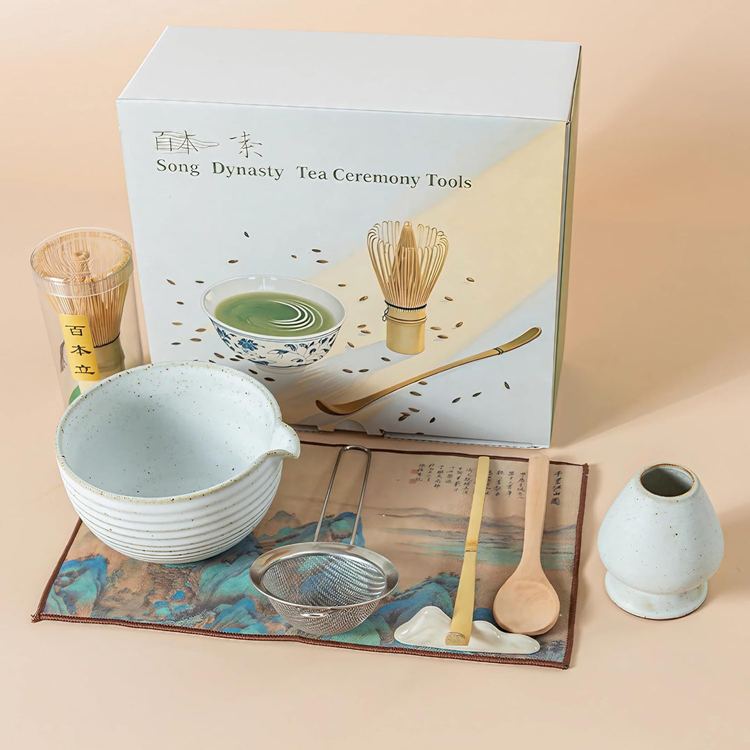 Matcha Set – Macha Tea Set 8 StüCk Matcha Tee Set Mit Matcha Besen Matcha Schale Matcha Sieb Schaufe