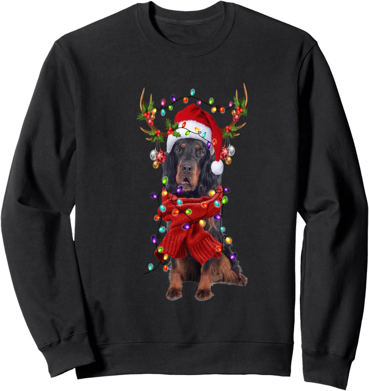 Gordon Setter Weihnachts-Schneeschichten, Weihnachtsmann-Hund Sweatshirt