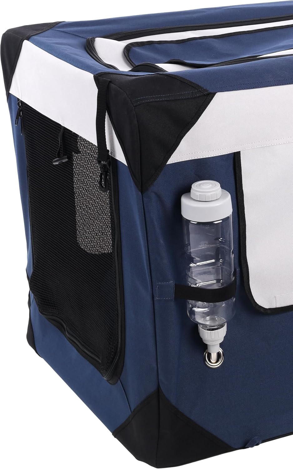 Flamingo Transportkäfig Geronimo blau 52x70x52cm - Verstärkter und Faltbarer Rahmen - Herausnehmbare