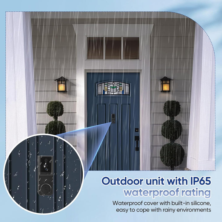 Türklingel mit Kamera Kabellos M17A – Türsprechanlage mit 4.3" IPS Monitor,Ohne WLAN für mehr Sicher