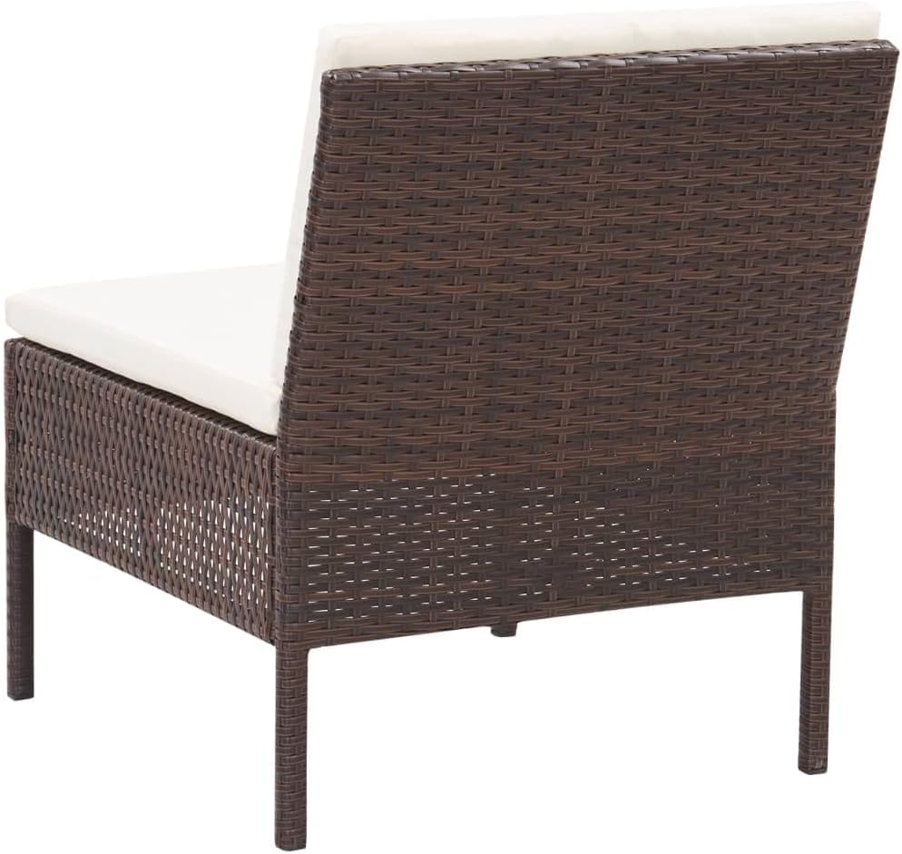 vidaXL Gartenmöbel 3-TLG. mit Auflagen Sitzgruppe Garten Garnitur Lounge Sofa Sitzgarnitur Gartenset