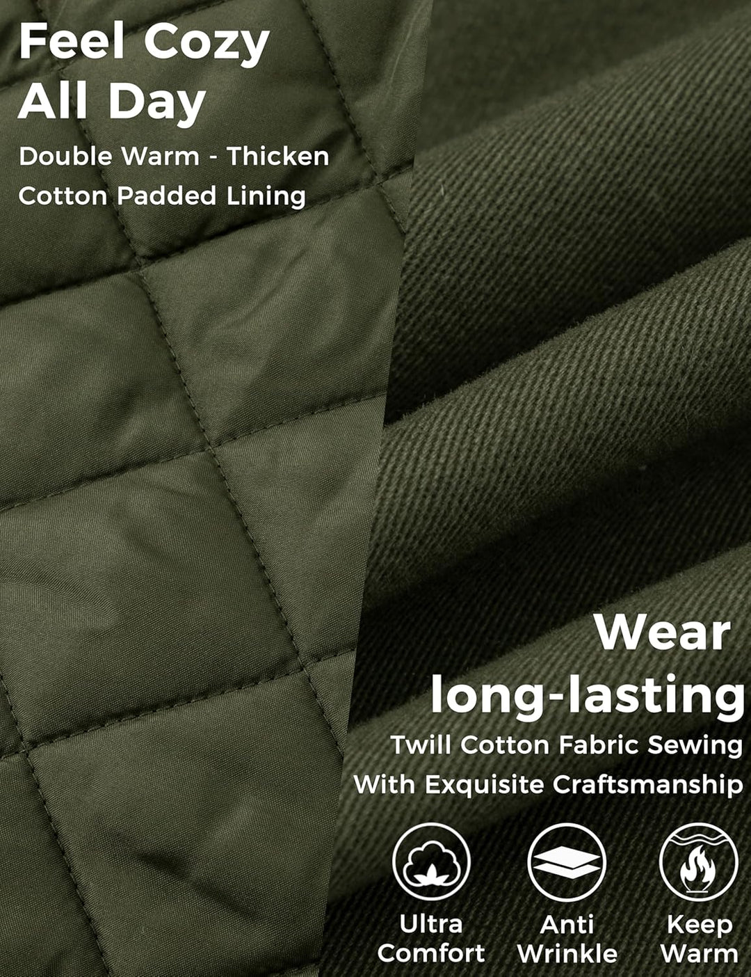 Wantdo Damen Winddichter Warmer Mantel Winter L?ssiger Fleecemantel Klassische Baumwoll Kapuze Jacke