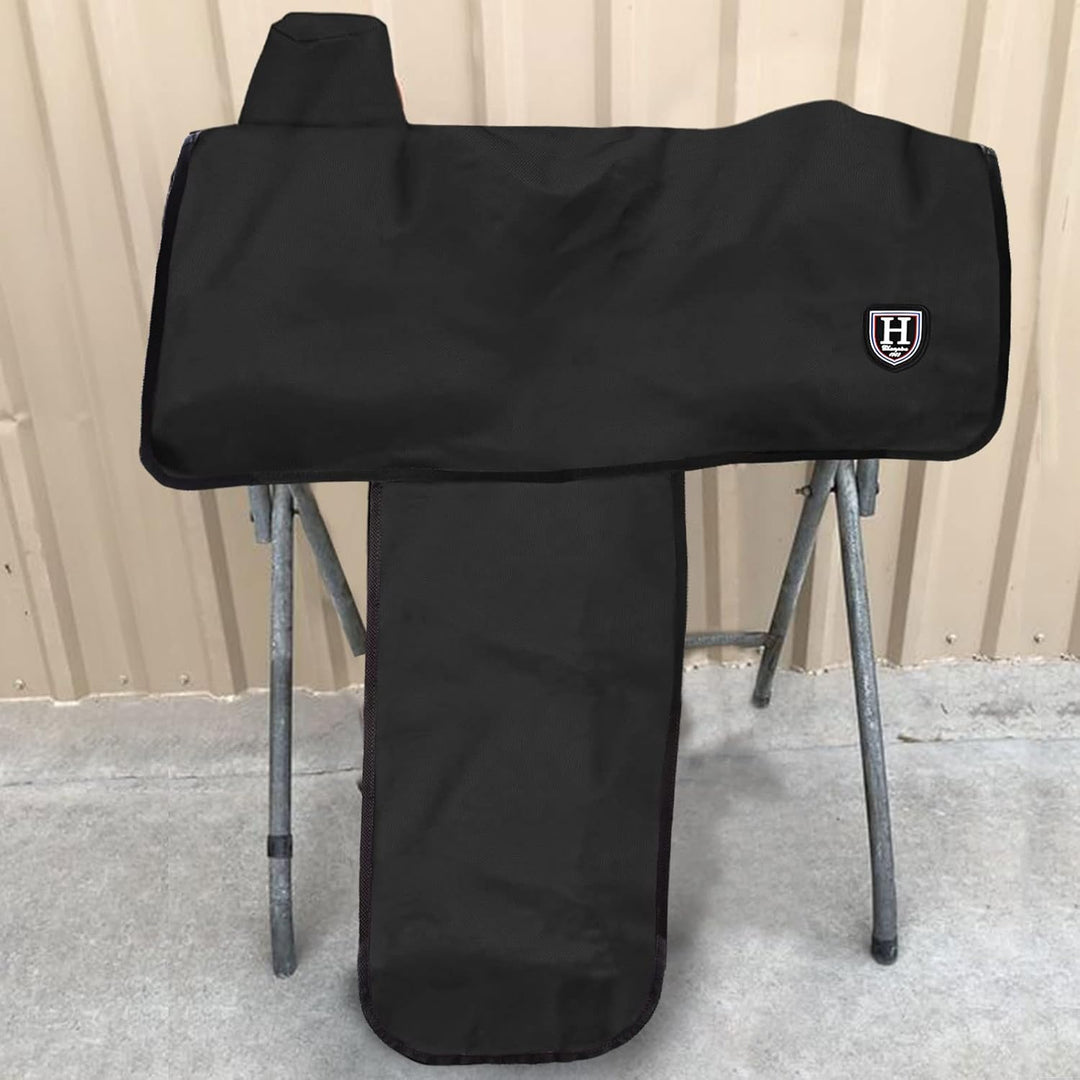 Harrison Howard Westernsattelbezug, wasserdicht, 600 Denier, Schwarz, schwarz