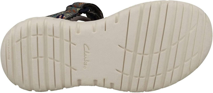 Clarks Mädchen Surfing Tide K Sandal 27.5 EU Weit Grau, 27.5 EU Weit Grau