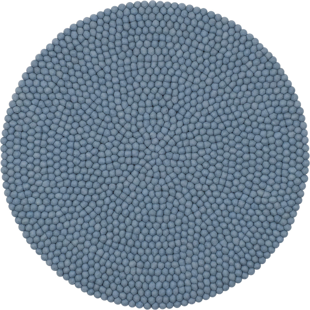 myfelt Mia Filzkugelteppich — Ø 50 cm, ideal für Schlaf-, Wohn-, Kinderzimmer, Flur & Bad Ø 50 cm He