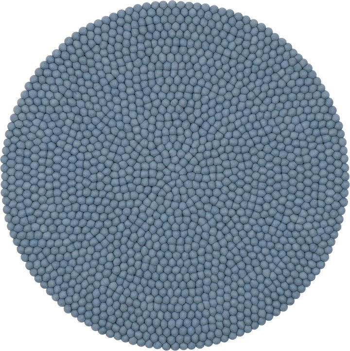 myfelt Mia Filzkugelteppich — Ø 50 cm, ideal für Schlaf-, Wohn-, Kinderzimmer, Flur & Bad Ø 50 cm He
