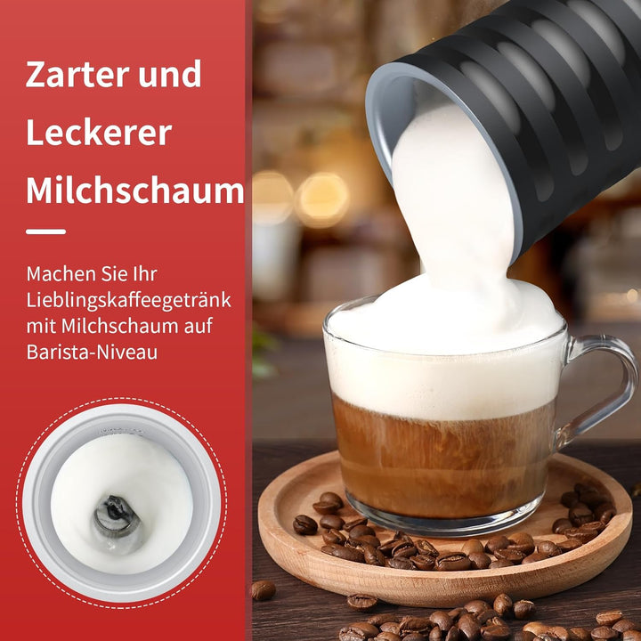 PARIS RHÔNE Milchaufschäumer Elektrisch, Milchschaum wie Barista für Latte Macchiato & Cappuccino, H