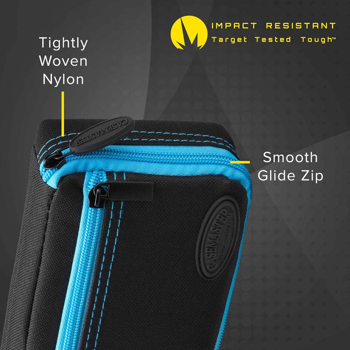 Casemaster Plazma Dartkoffer für weiche Dartpfeile mit Stahlspitze, für 3 Dartpfeile und integrierte